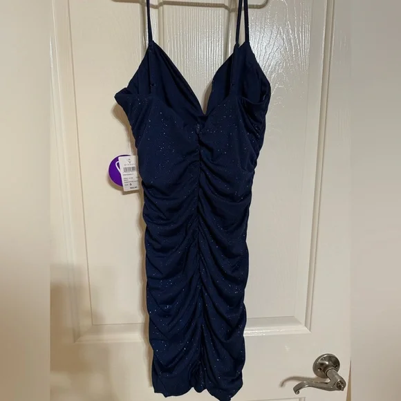 NWT Windsor Navy Sparkle Mini Dress - Picture 6 of 8